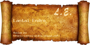 Lantai Endre névjegykártya